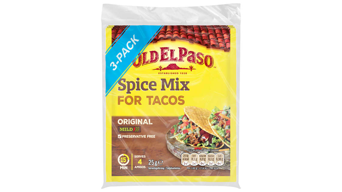 Spice Mix FOR TACOS 3PACK Tuotteet Old El Paso